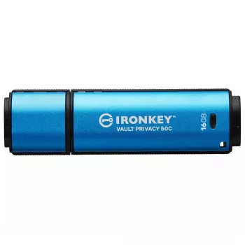 Kingston Technology IronKey 16GB USB-C Vault Privacy 50C AES-256 šifruotas, FIPS 197
