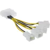 Maitinimo adapterio laidas Molex InLine 33341A 0,05 m 4x ventiliatoriaus jungtis