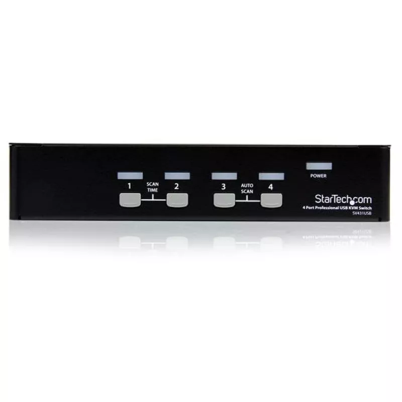 StarTech.com 4 prievadų profesionalus VGA USB KVM jungiklis su stebulės funkcija