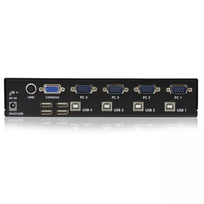 StarTech.com 4 prievadų profesionalus VGA USB KVM jungiklis su stebulės funkcija