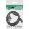 InLine HDMI-DVI laidas, 19 kontaktų kištukas / 18+1 kištukas su ferito žiedu, juodas, 1,8 m