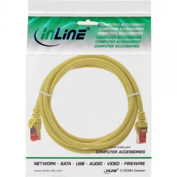 InLine Patch Laidas S/FTP PiMF Cat.6 250MHz PVC CCA geltonas 0.3m