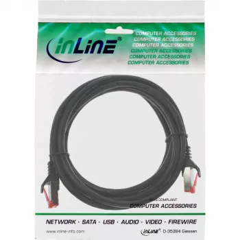 InLine Patch kabelis S/FTP PiMF Cat.6 250MHz PVC CCA juodas 0,3m
