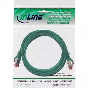 InLine Patch Laidas S/FTP PiMF Cat.6 250MHz PVC CCA žalias 0,5m