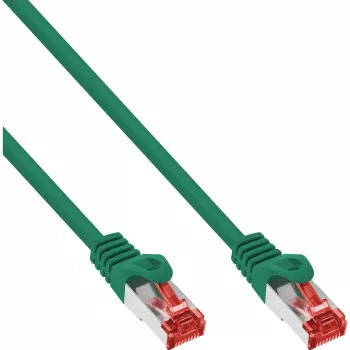 InLine Patch Laidas S/FTP PiMF Cat.6 250MHz PVC CCA žalias 1m