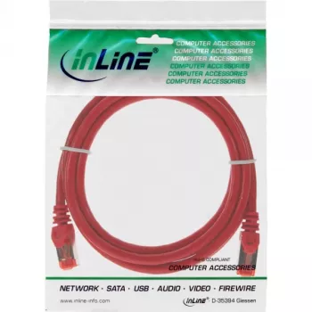 InLine Patch Laidas S/FTP PiMF Cat.6 250MHz PVC CCA raudonas 0,5m