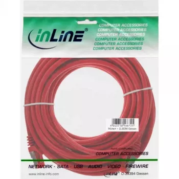 InLine Patch Laidas S/FTP PiMF Cat.6 250MHz PVC CCA raudonas 10m