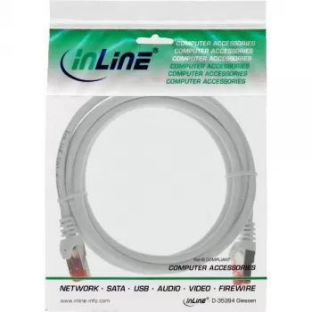 InLine Patch kabelis S/FTP PiMF Cat.6 250MHz PVC CCA baltas 0,5m