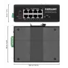 Intellinet 8 prievadų Gigabit Ethernet PoE+ pramoninis tinklo jungiklis