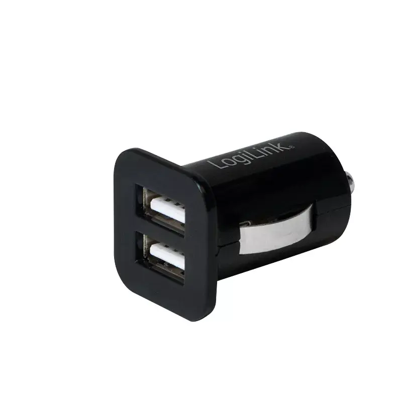 Automobilinis USB įkroviklis LogiLink PA0204 Universalus Juodas Cigaretiniam degtukui 12/24V 2.1A