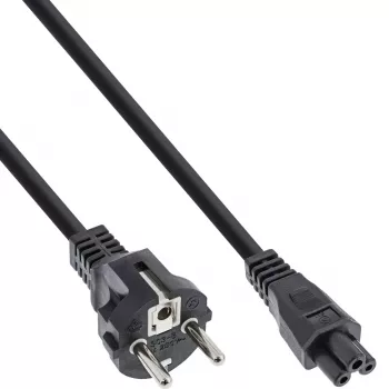 InLine maitinimo laidas su Type F kištuku ir „Mickey Mouse“ kištuku nešiojamiesiems kompiuteriams, juodas, 3 m