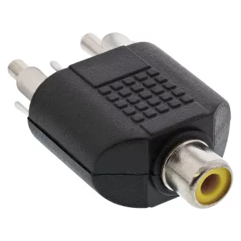 Garso adapteris RCA lizdas / 2x RCA kištukai InLine 99311