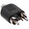 Garso adapteris RCA lizdas / 2x RCA kištukai InLine 99311