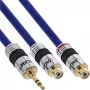 InLine Audio Cable Premium 2x RCA moteriška / 3,5 mm vyriška auksuota 0,25 m