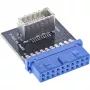 InLine USB 3.0 į USB 3.1 priekinio skydelio Key-B adapteris vidinis, daugiaspalvis