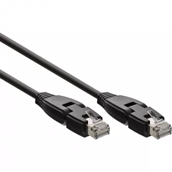 InLine 180° Patch Laidas S/FTP PiMF Cat.6A 500MHz halogen-free varis juodas 1m