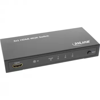InLine HDMI jungiklis 3 IN į 1 OUT 4K2K 3D HD Audio