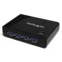 StarTech.com 4 prievadų juodas SuperSpeed USB 3.0 šakotuvas, USB 3.2 Gen 1 (3.1 Gen 1) Type-A, 5000 Mbit/s, juodas, su maitinimu, 5 V, 2 A