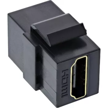 InLine HDMI Keystone snap-in modulis, 4K/60Hz, HDMI AF/AF, juodas