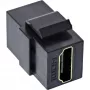 InLine HDMI Keystone snap-in modulis, 4K/60Hz, HDMI AF/AF, juodas