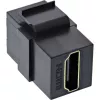 InLine HDMI Keystone snap-in modulis, 4K/60Hz, HDMI AF/AF, juodas