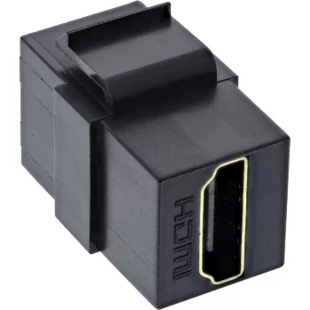 InLine HDMI Keystone snap-in modulis, 4K/60Hz, HDMI AF/AF, juodas