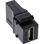 InLine HDMI Keystone Snap-In modulis, 4K/60Hz, HDMI AF/AF kampuotas, juodas