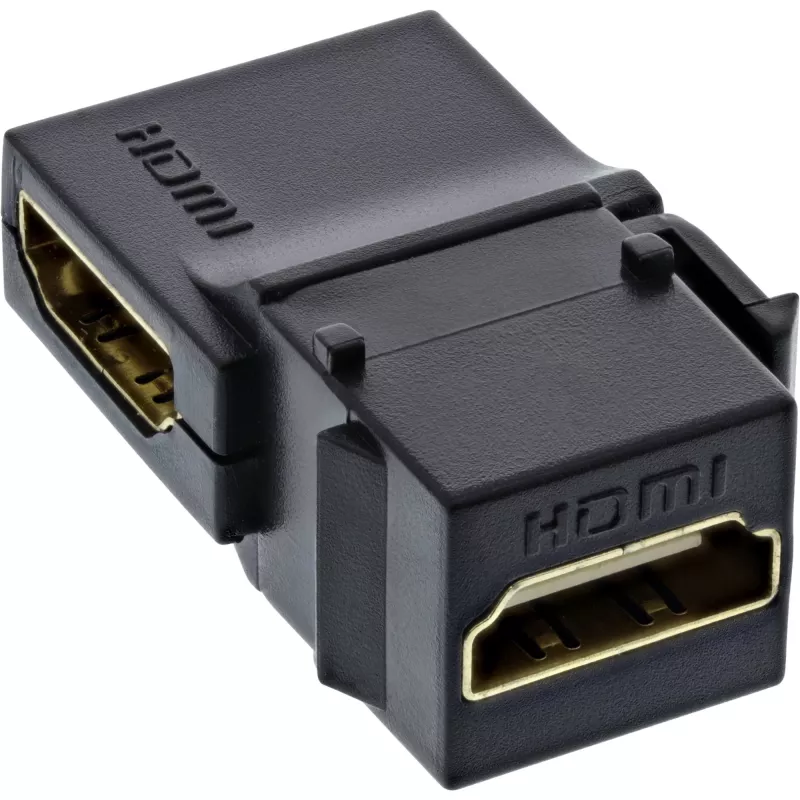 InLine HDMI Keystone Snap-In modulis, 4K/60Hz, HDMI AF/AF kampuotas, juodas