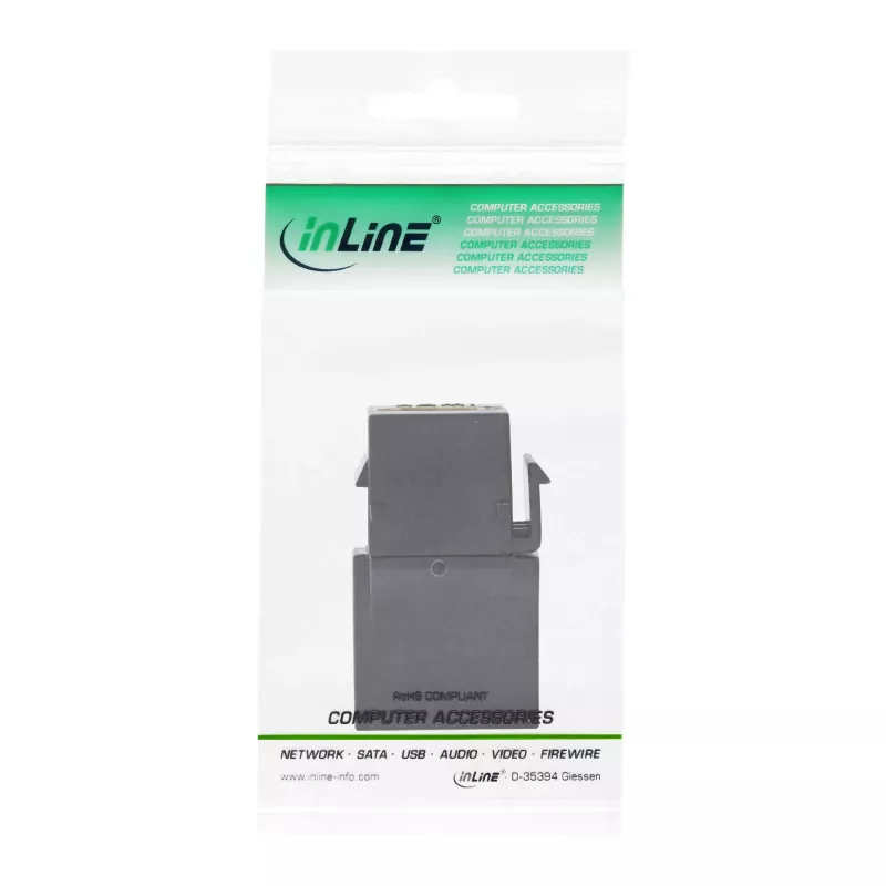 InLine HDMI Keystone Snap-In modulis, 4K/60Hz, HDMI AF/AF kampuotas, juodas