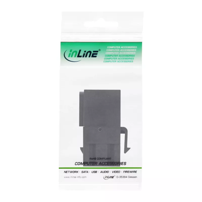 InLine USB 3.1 Snap-In modulis, USB-A M/M, 90° kampu, juodas korpusas