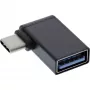 InLine USB 3.2 Gen.2 adapteris, USB-C (vyriškas) į USB-A (moteriškas) 90° kampu OTG