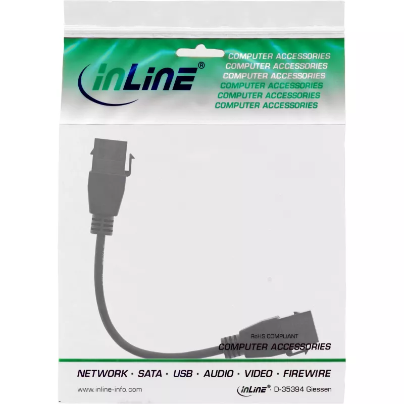 InLine USB 3.2 Gen1 2x keystone adapterinis kabelis, 2x USB A keystone lizdai, 0,2 m