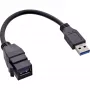 USB 3.2 Gen1 adapterio laidas InLine 76206C 0,2 m USB A lizdas – Kištukinė jungtis
