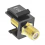 InLine 76202I Keystone montavimo adapteris, palydoviniam kabeliui, 2x F lizdai, juodas