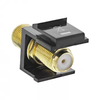 InLine 76202I Keystone montavimo adapteris, palydoviniam kabeliui, 2x F lizdai, juodas
