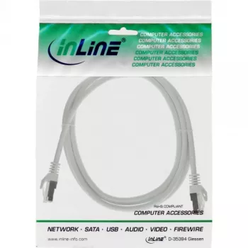 InLine Patch Laidas SF/UTP Cat.5e baltas 0,3 m