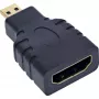 InLine HDMI adapteris HDMI A lizdas / HDMI D kištukas, 4K/60Hz, auksuoti kontaktai