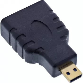 InLine HDMI adapteris HDMI A lizdas / HDMI D kištukas, 4K/60Hz, auksuoti kontaktai