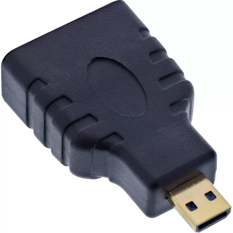 InLine HDMI adapteris HDMI A lizdas / HDMI D kištukas, 4K/60Hz, auksuoti kontaktai