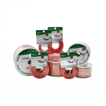 InLine garsiakalbių kabelis 2x 2,5 mm² CCA permatomas 50 m