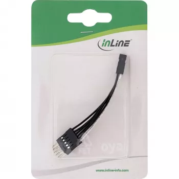 InLine USB vidinis prailginimas 2x 5 kontaktų kištukas / lizdas tiesus, 0,05 m