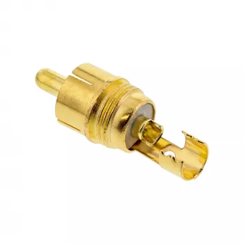 InLine RCA metalinis kištukas litavimui, sidabrinis, baltas žiedas, 6 mm kabeliui
