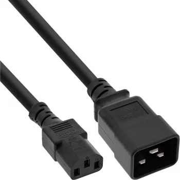 InLine maitinimo adapterio laidas, IEC-60320 C20 į C13, 3x1,5 mm², maks. 10 A, 2 m