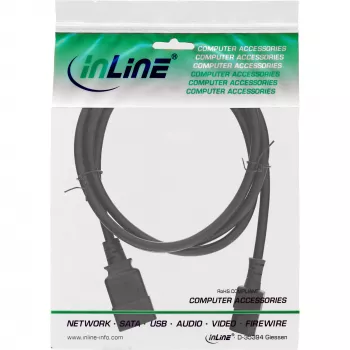 InLine maitinimo adapterio laidas, IEC-60320 C20 į C13, 3x1,5 mm², maks. 10 A, 2 m