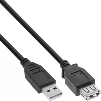 InLine USB 2.0 ilginimo laidas Type A vyriškas/moteriškas 34602B 2m juodas