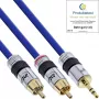 InLine Audio Cable Premium 2x RCA vyras / 3,5 mm lizdas auksuotas 25 m
