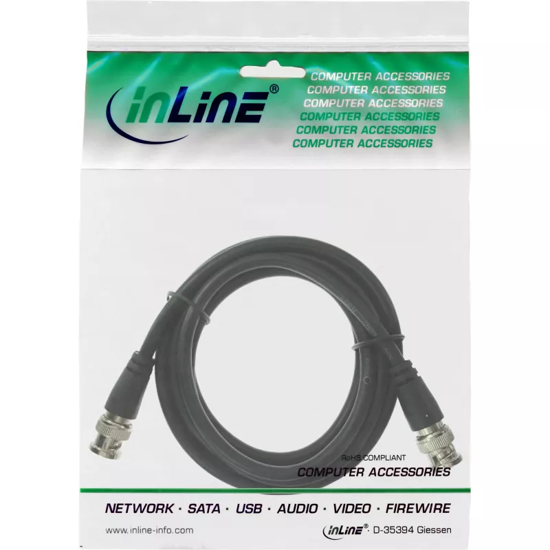 InLine BNC vaizdo kabelis RG59, 75 omų, 3 m