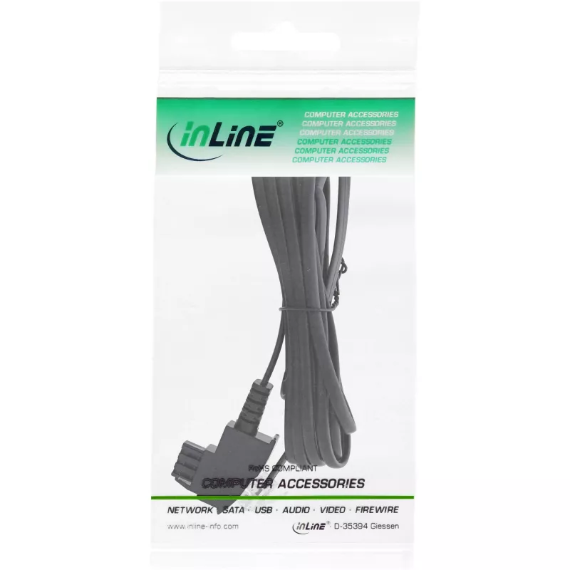 InLine ADSL skirstytuvas laidas TAE-F vokiškas / 6P2C DEC vyriškas 25m