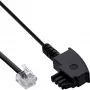 InLine ADSL skirstytuvinis kabelis TAE-F 6P2C DEC kištukas 20m juodas
