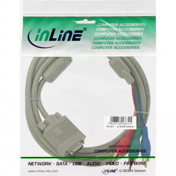InLine VGA RGB laidas VGA kištukas / 3x RCA kištukas 2 m